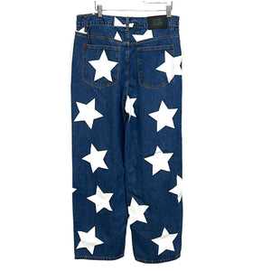 BDG Urban Outfitters Blue Denim Jeans with White Stars Size 29 NEW $99