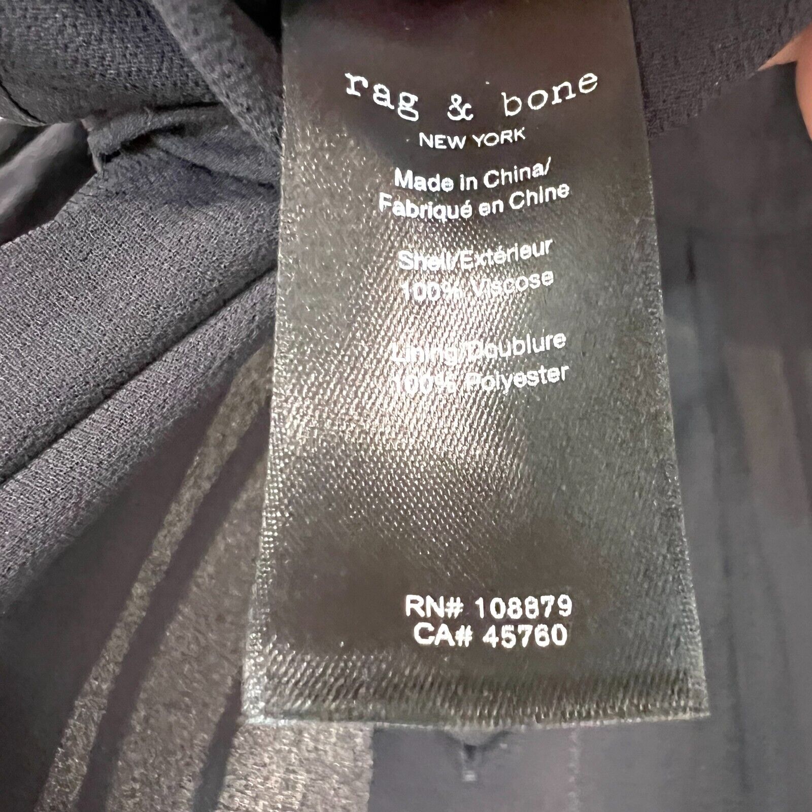 Rag & Bone Women Black Shane Dress Size 4 NEW $475