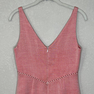Tocca Red White Wool Blend Sleeveless Dress Size 4
