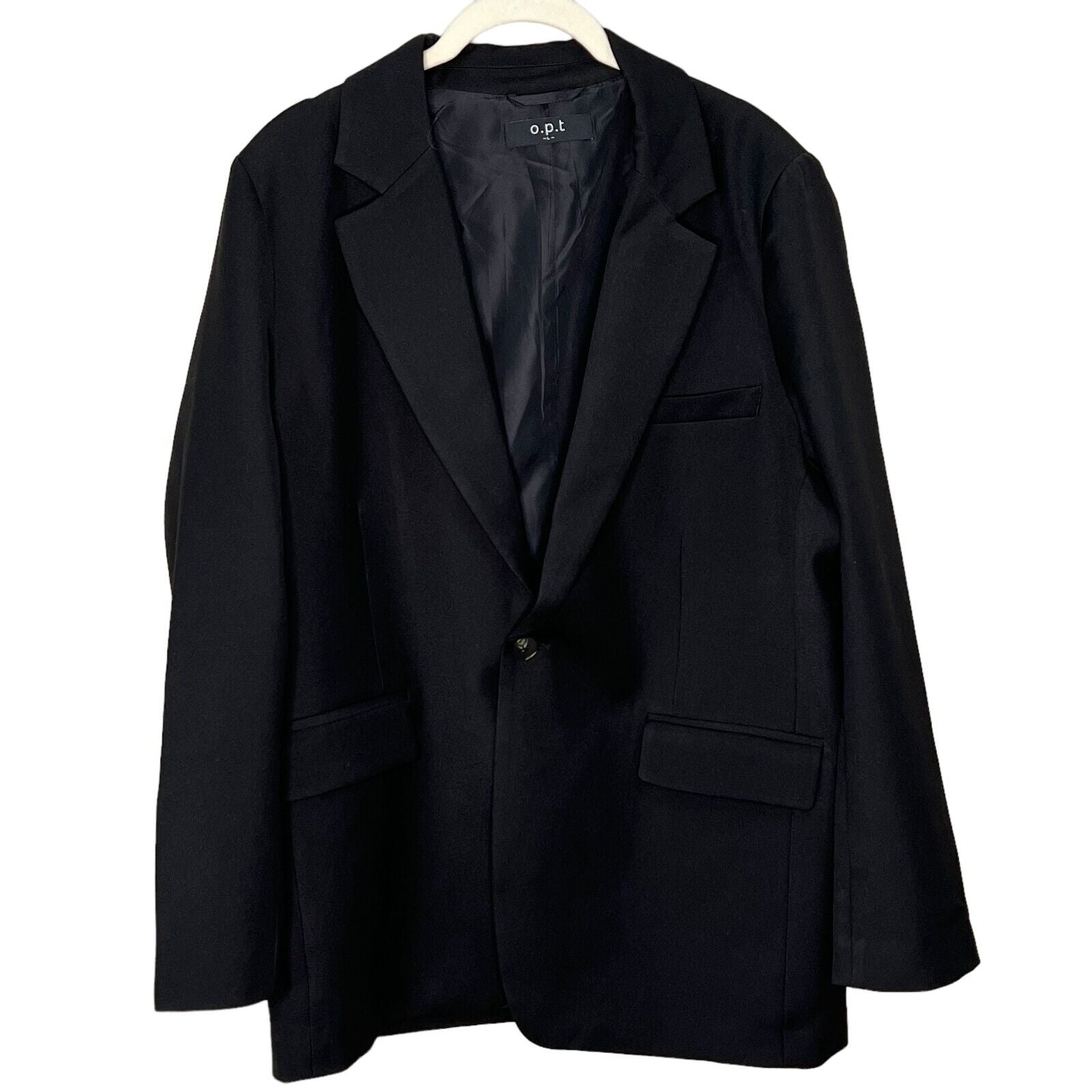o.p.t Black Larsen Oversized Blazer Jacket Size Large $220