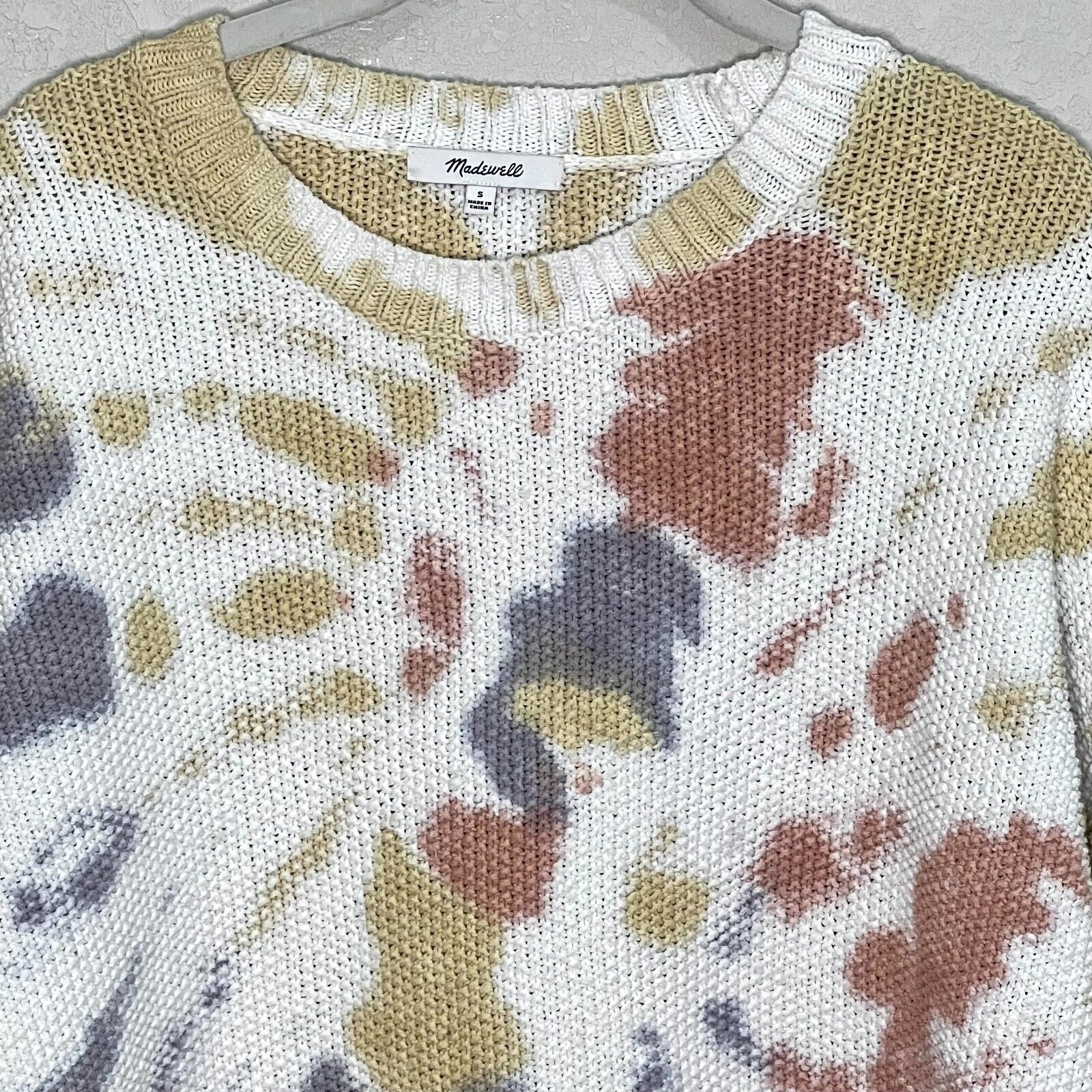 Madewell Tie-Dye Westford Pullover Sweater Size Small