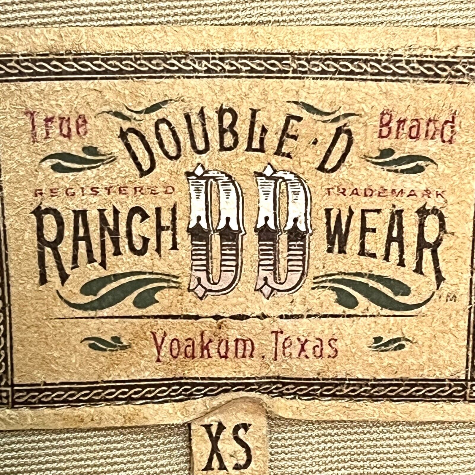Double D Ranch Tan Beaded Zip Vest Size XS