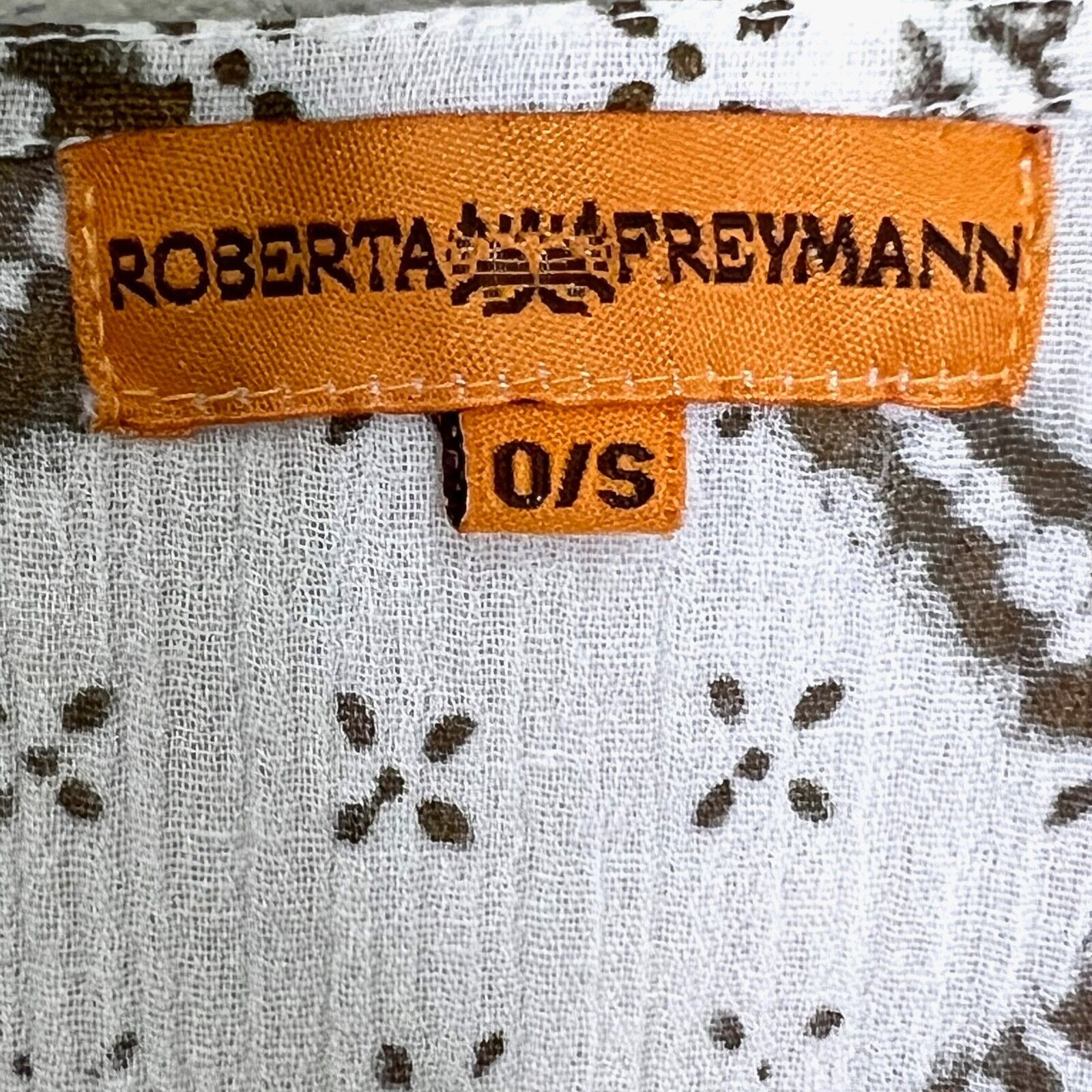 Roberta Freymann Roller Rabbit Gold Ivory Swim Cover Up OS