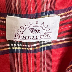 Colorado Pendleton Red Tartan Plaid Wrinkle Free Button Down Shirt 6