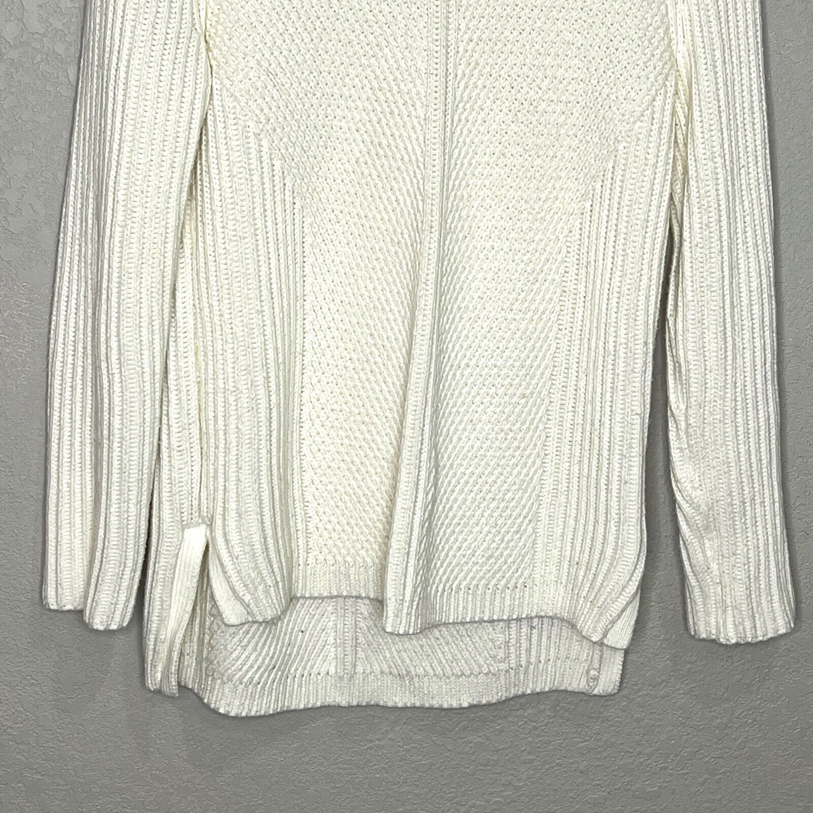 Madewell Ivory Holcomb Textured Ribbed Sweater Pullover Size Small
