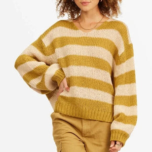 Billabong Laid Back Striped Sweater Small