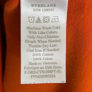 Everlane Party Of One Stretch Orange Mini Dress Size XS