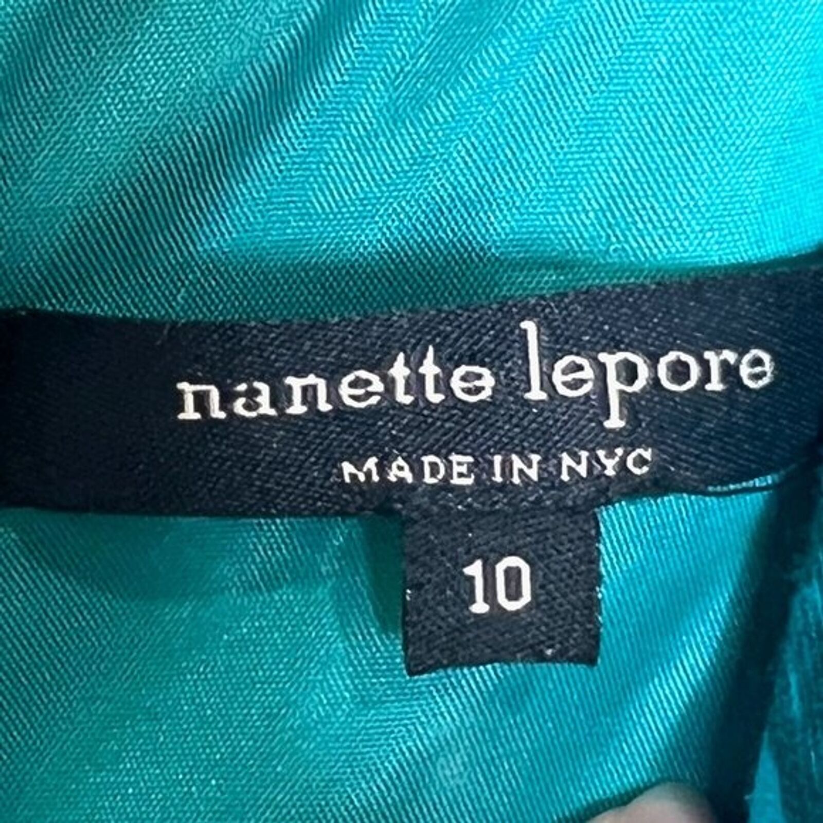 Nanette Lepore Sleeveless Mini Dress in Turquoise Black Size 10