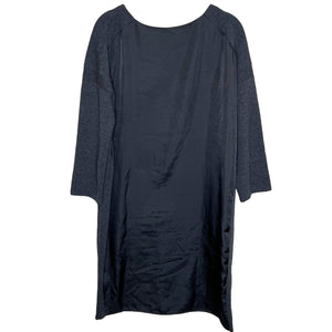 Vince Wool Charcoal Grey Mixed Media Sweater Dress Size Medium