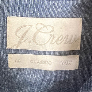 J. Crew Chambray Ruffle Neck Shirt Top Size 00