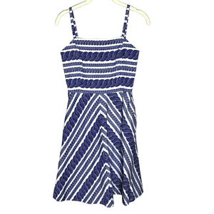 Vineyard Vines Nautical Sailors Rope Blue White Fit & Flare Dress Size 2