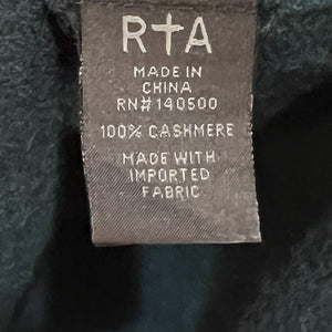 RtA Ocean Green Adrianne 100% Cashmere Size Tie Sweater Size Small $600