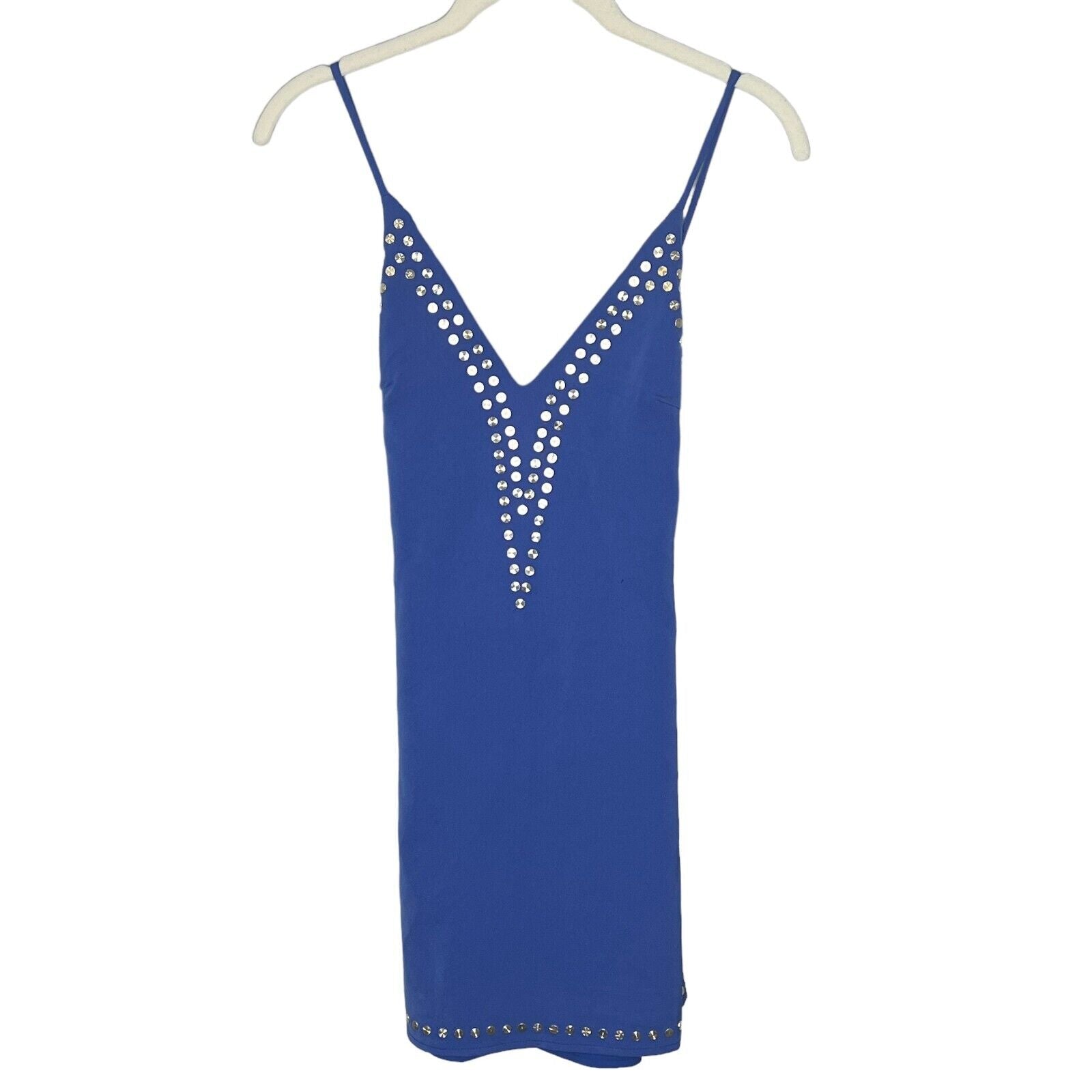 NBD x Naven Zara Blue Mini Dress w Silver Size Small NEW