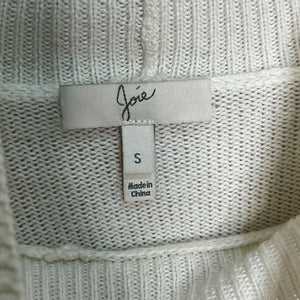 Joie Lantz Striped Mock Neck Cashmere Blend Sweater Tie Sides Size Small