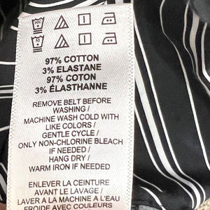 UNTUCKit Willow Black White Striped Shirt Dress w Belt Size 4