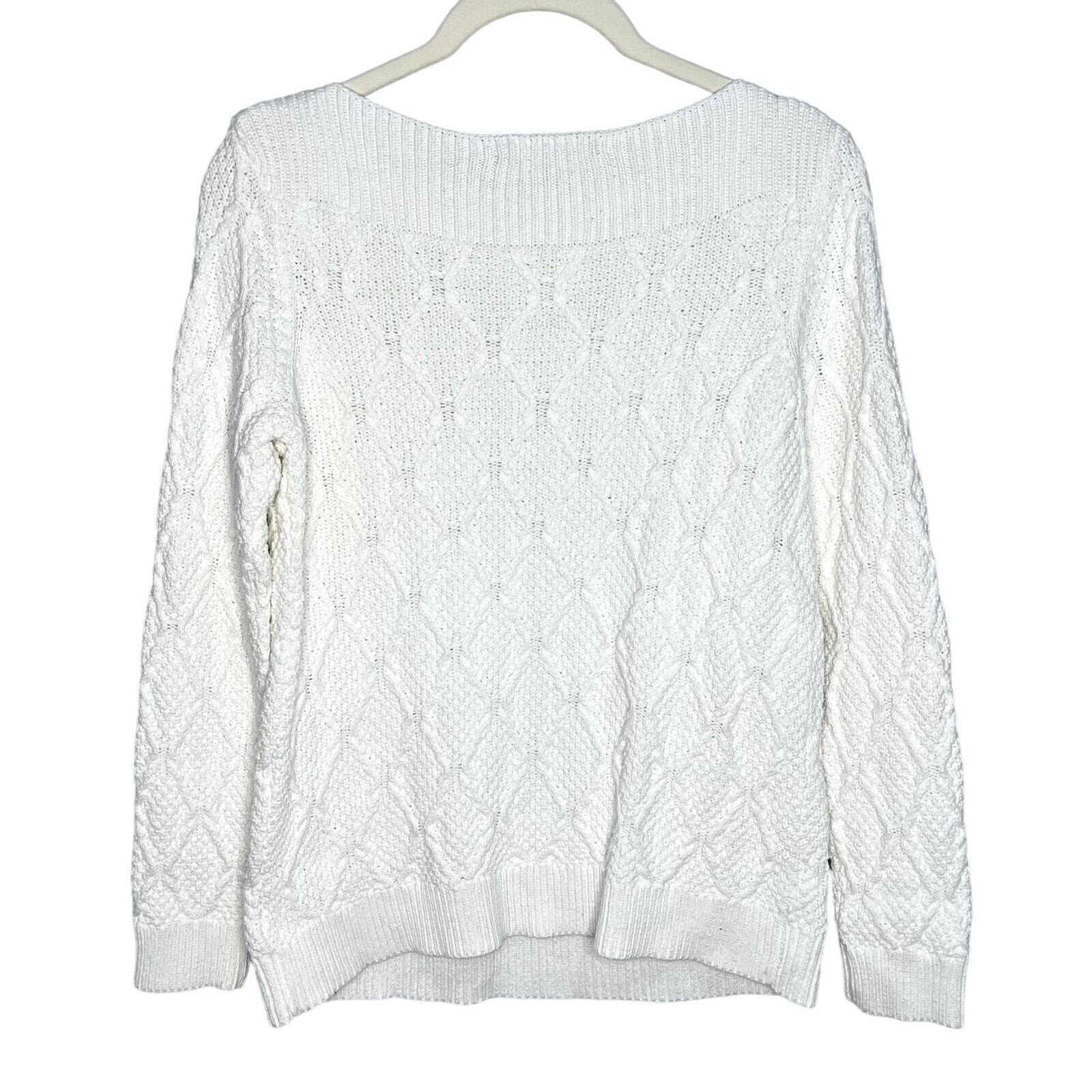 rag & bone Jean White Ivory Cable Knit Sweater Womens Size XS
