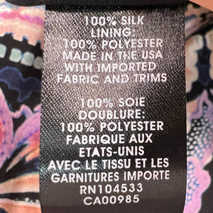 Nanette Lepore Flutter Sleeve Print Silk Dress Size 6