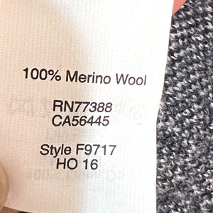 Madewell Blue White Merino Wool Back Button Plaid Sweater Size Medium