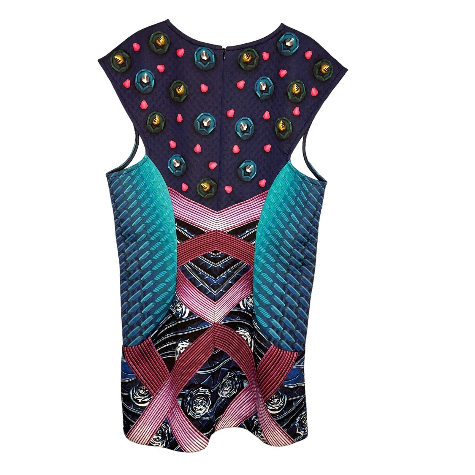 Adidas x Mary Katrantzou Decathlon Quilted Neoprene Dress Size XL