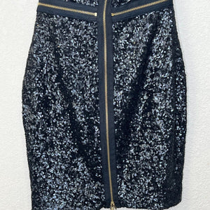 Dress The Population Ava Black Strapless Sequin Zipper Dress Size XS / Small