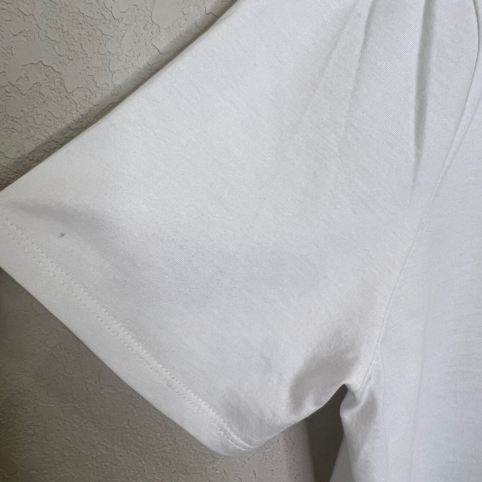 Natori Embroidered Cotton T Shirt Tee in White Size Medium NEW