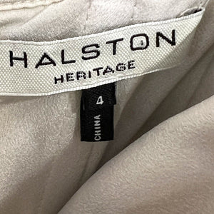 Halston Heritage Black Cream Nouveau Stripe Dress Tie Waist Size 4