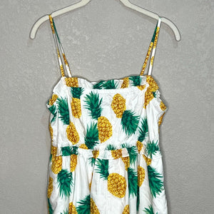 J.Crew Pineapple Squareneck Ruffle Maxi Dress Size 4 NEW