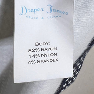 Draper James Navy Blue White Orange Star Dress Size Medium