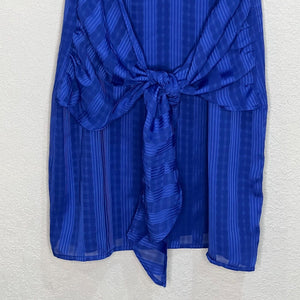Lovers + Friends Elsa Cobalt Blue Tie Front Mini Dress Size XS NEW $138