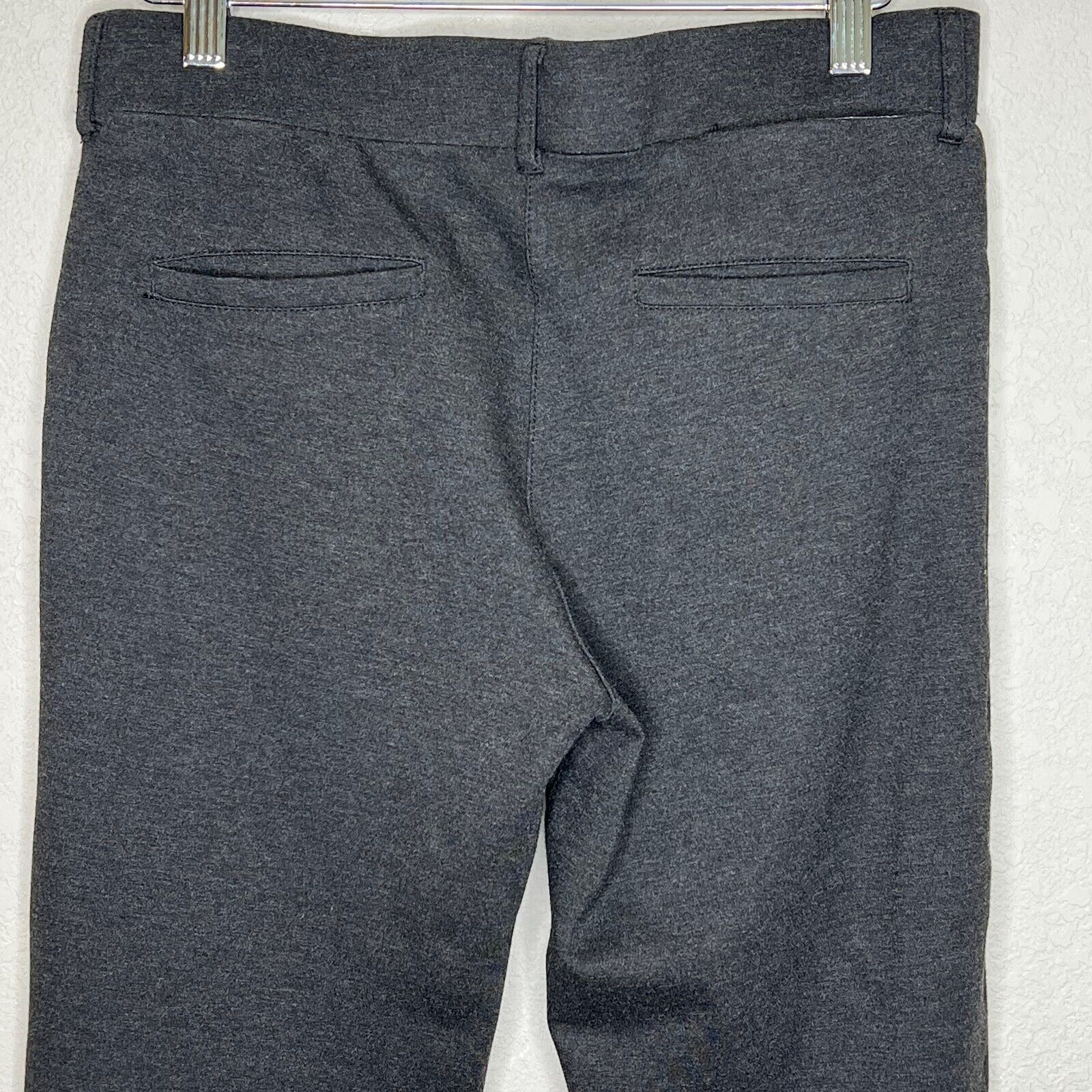 Betabrand Trousers Dress Pant Yoga Straight Leg Dark Charcoal Gray Medium Petite