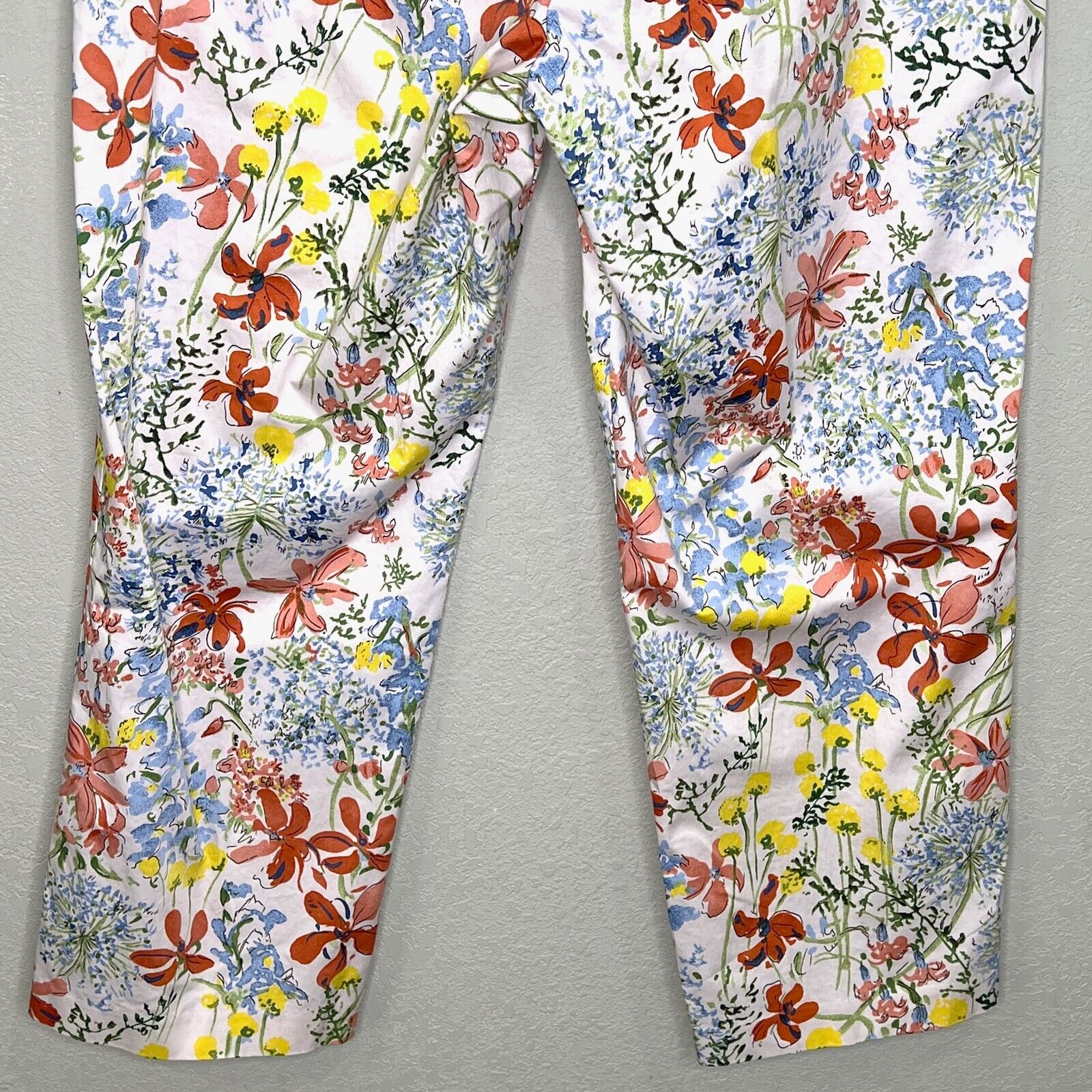 Brooks Brothers Cotton Blend Floral Stretch Capri Pants Size 12