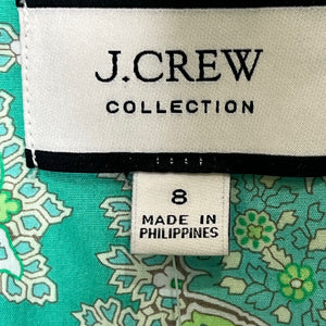 J Crew Collection Ratti Green Pendant Paisley Button Down Shirt 6 NEW