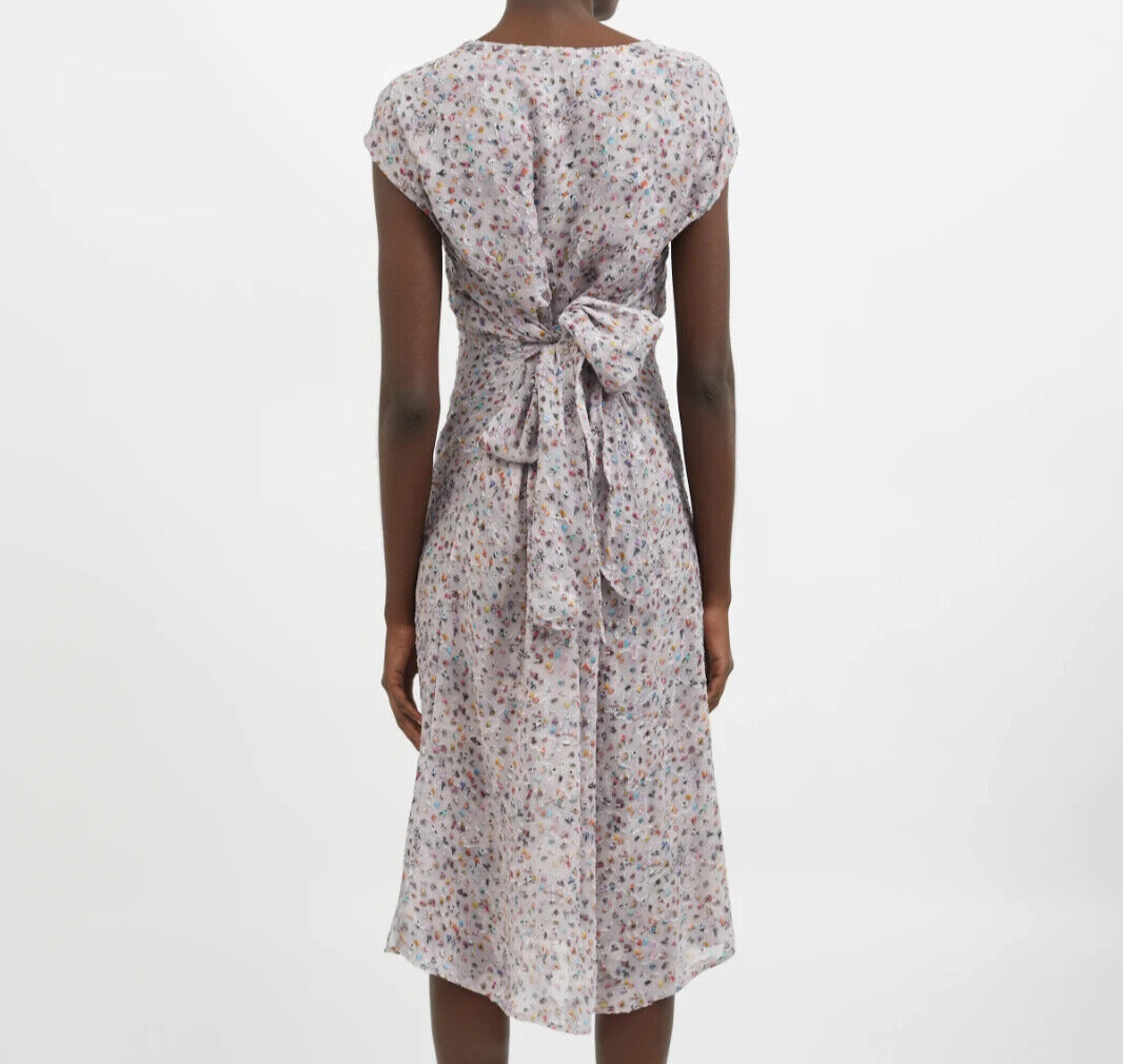NEW Acne Studios Darlotte Crowd Print Frill Dress EU 40 / US 8 - Amazing Fabric