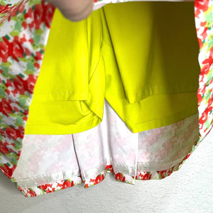 Peter Millar Womens Poppy Print Flat Front Stretch Back Zip Mini Skort Size 6