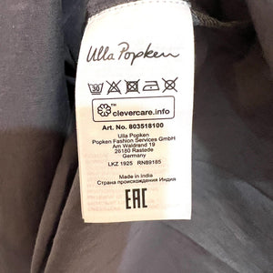 Ulla Popken Dark Gray Mint Embroidery Lightweight Cotton Shirt Size 24/26 NEW