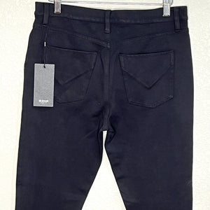 Hudson Barbara Black High Rise Super Skinny Split Hem Jeans Size 28 NEW $195