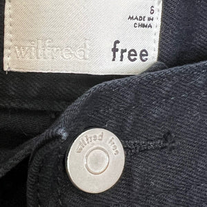 Aritzia Wilfred Free Black Belen Jeans Button Fly Size Small 4/6