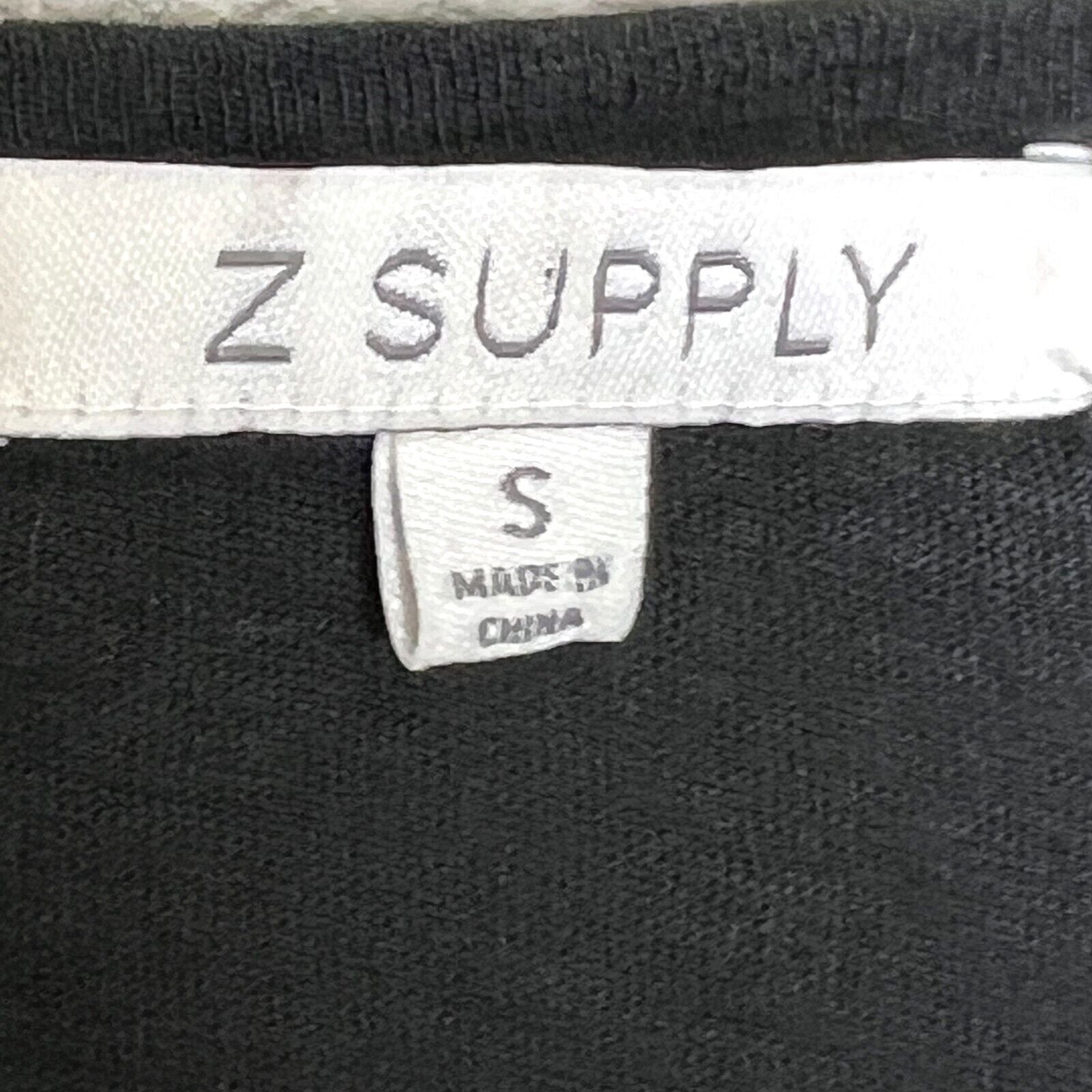 Z Supply Demi Slub Henley Romper Black Size Small