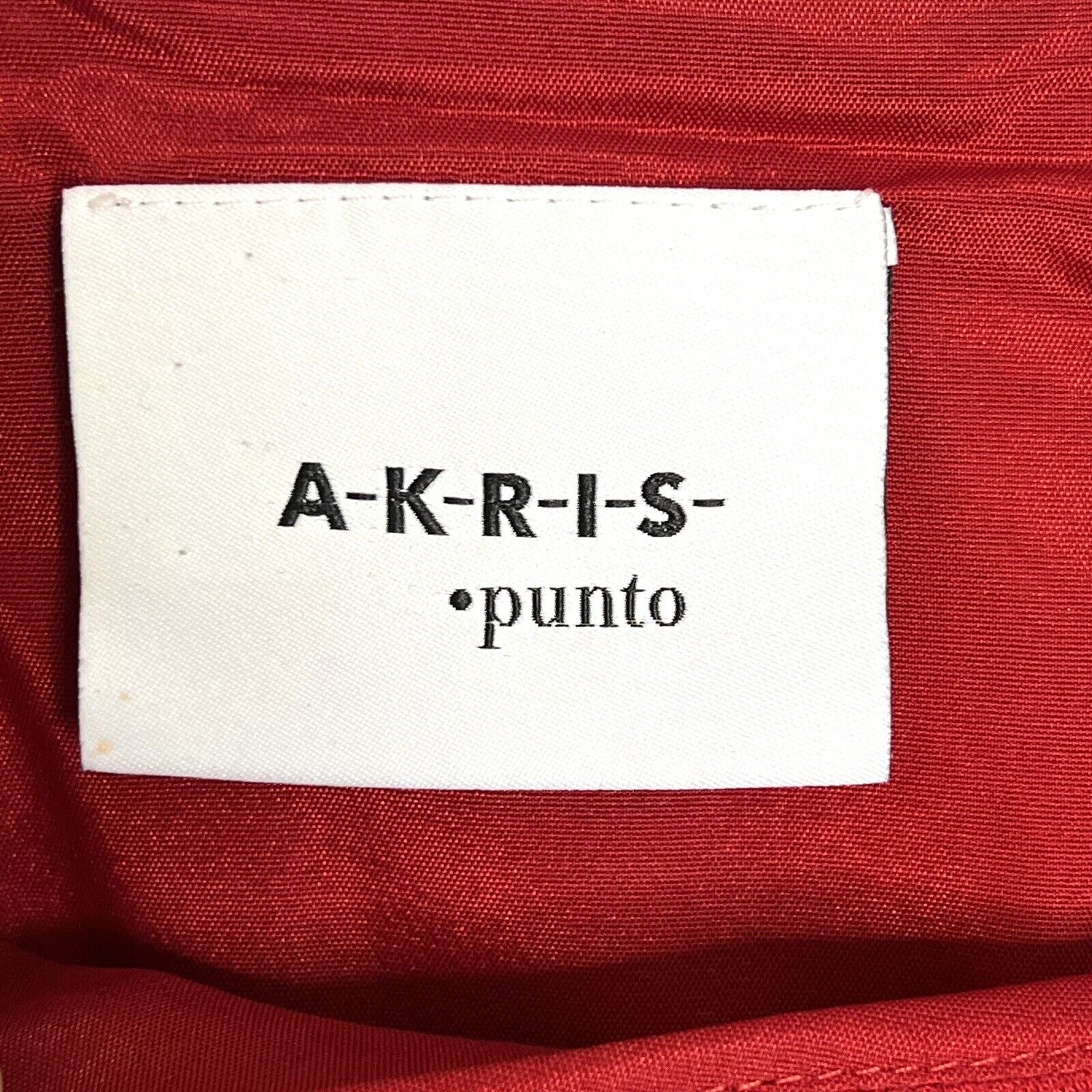 Akris Punto Red Ruffle Sleeve Sheath Dress Size 10