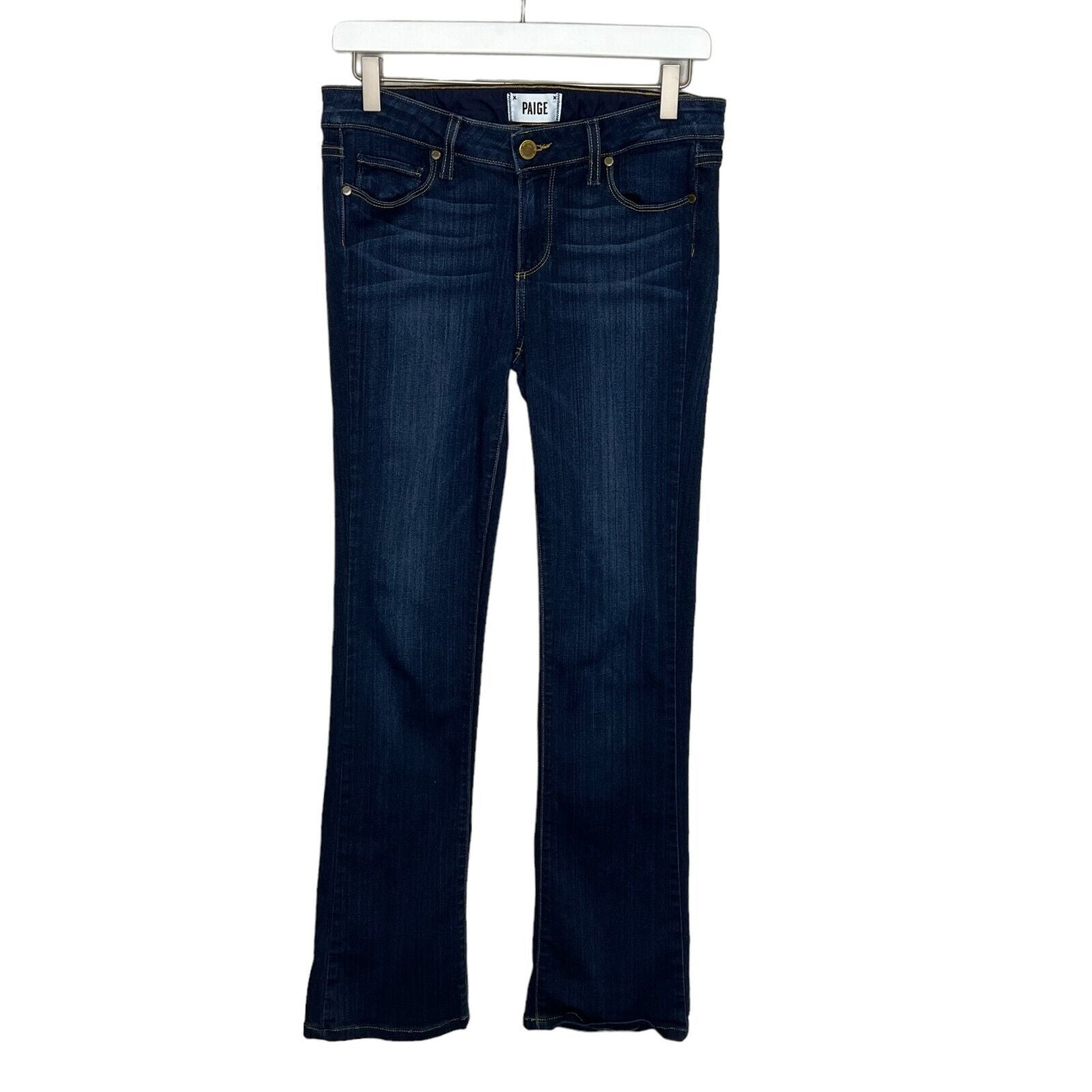 PAIGE Women’s Dark Wash Manhattan Bootcut Jeans Size 28x29