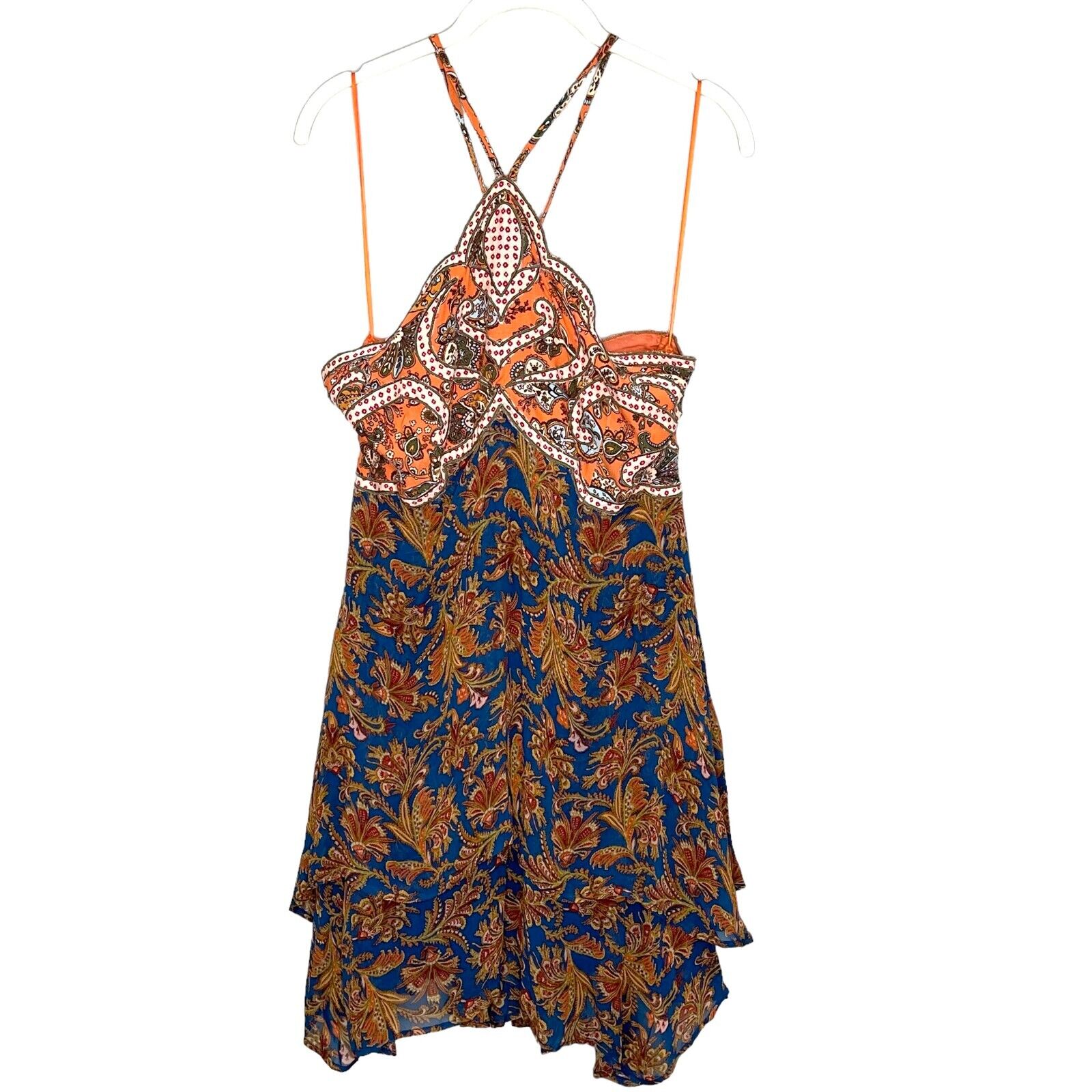 Anthropologie Halter Applique Mini Dress Size 8 NEW $190