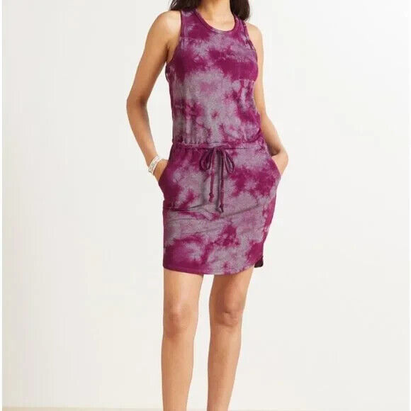Sundry for Evereve The Weekender Tank Tie Dye Jersey Knit Sleeveless Dress 4 XL
