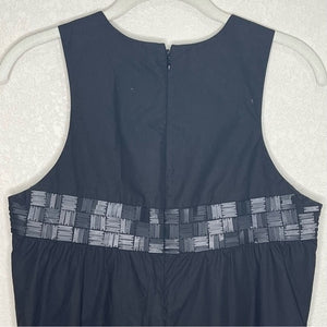 Vince Black Sleeveless Cotton Shift Sheath Sequin Dress Size Small