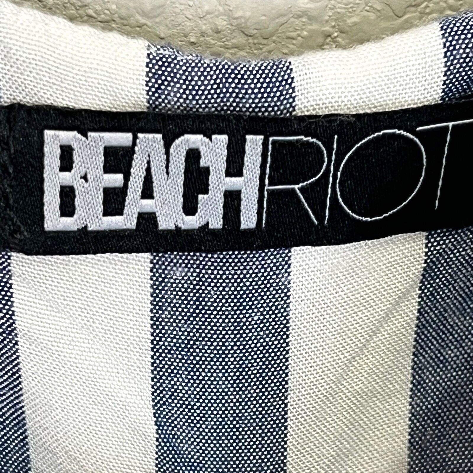 Beach Riot Zoey Romper in Blue/White Stripe Size Small