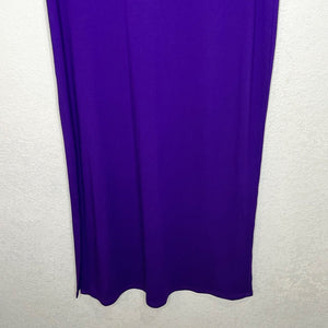 Eileen Fisher Purple Viscose Spandex Jersey Midi Dress Size Small
