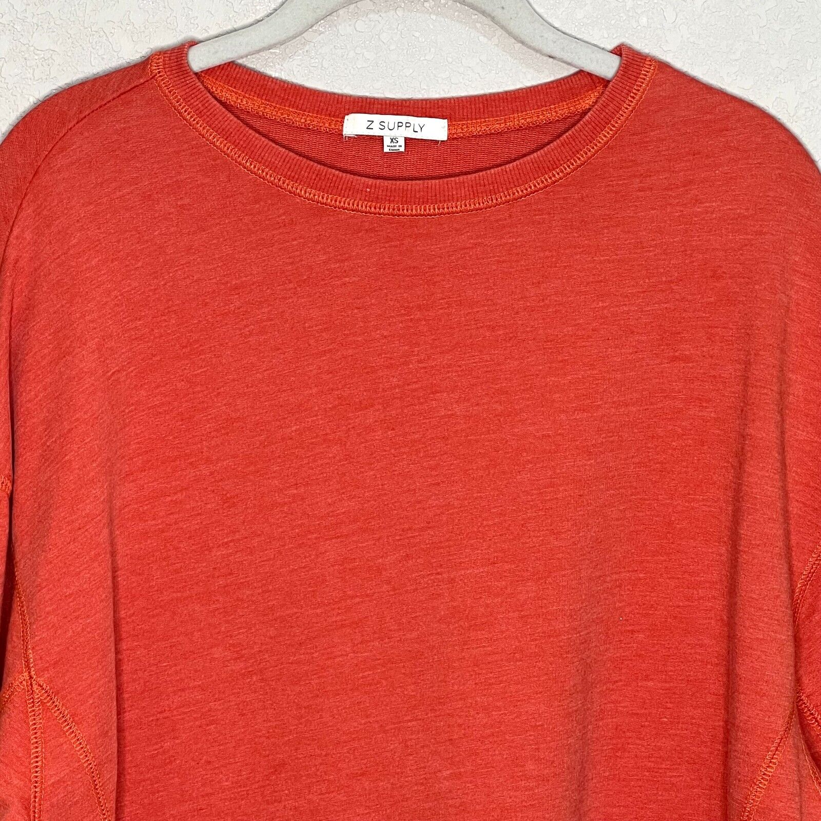 Z Supply Modern Weekender Lava Orange Oversized Sweatshirt Size XS