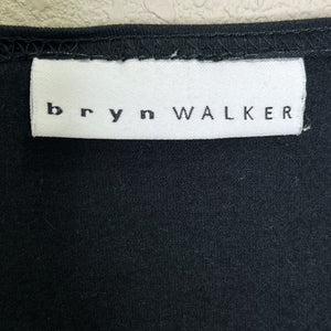 Bryn Walker Black Tie Waist Dress Bamboo Organic Cotton Size Large