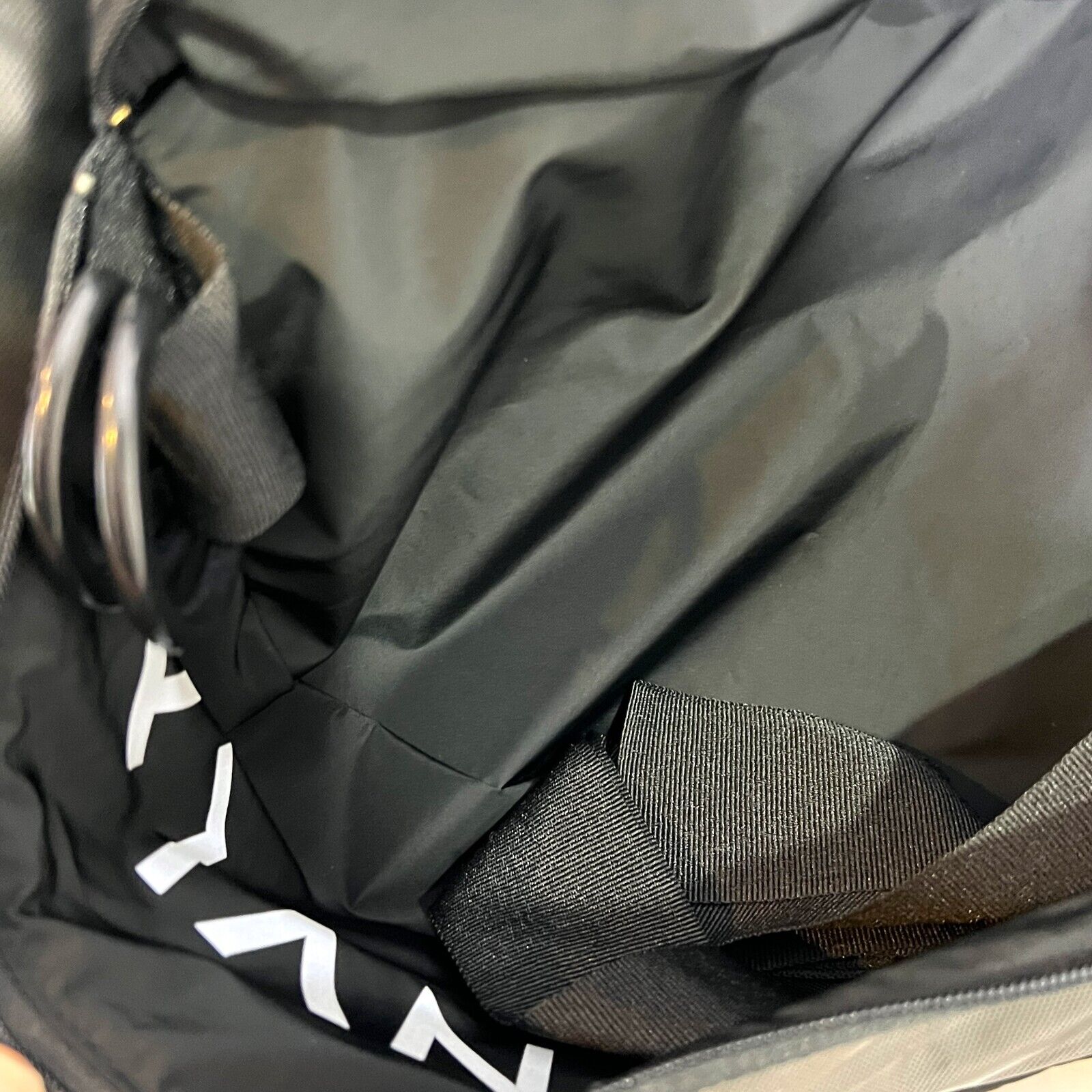 NVLT Black Reflective Packable Cropped Travel Jacket Size Medium