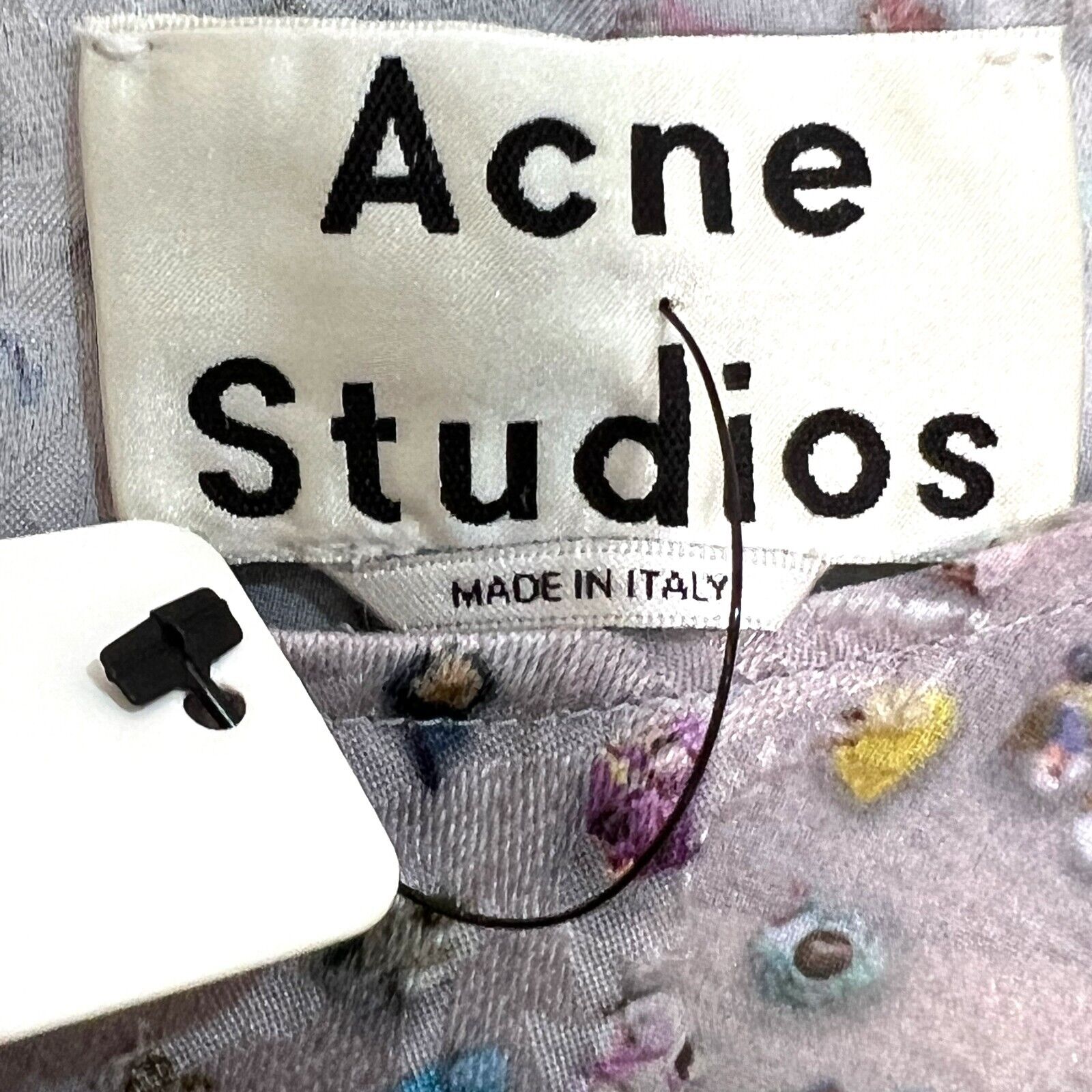 NEW Acne Studios Darlotte Crowd Print Frill Dress EU 40 / US 8 - Amazing Fabric