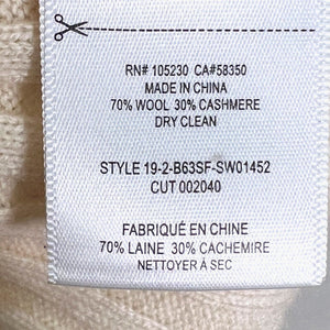 Equipment Emmaline Mixed Rib Wool Cashmere Ivory Sweater Size  XS